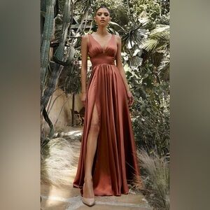Cinderella Divine dress. Burnt orange color